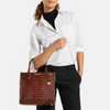 Image of Brahmin Caroline Satchel - Chrome Azurine