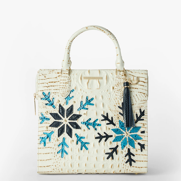 Brahmin Caroline Satchel - Snowball Snowdrift