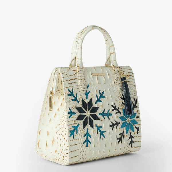 Brahmin Caroline Satchel - Snowball Snowdrift