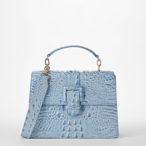 Brahmin Hallie Satchel - Heavenly Blue Melbourne