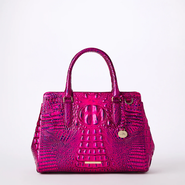 Brahmin Small Finley Satchel - Voltage Violet Melbourne