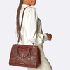 Image of Brahmin Small Finley Satchel - Voltage Violet Melbourne