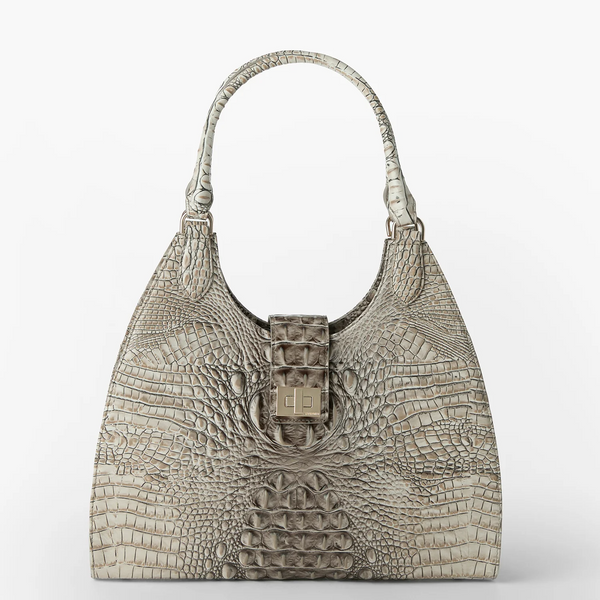 Brahmin Large Adrian Satchel - Timeless Taupe Ombré Melbourne