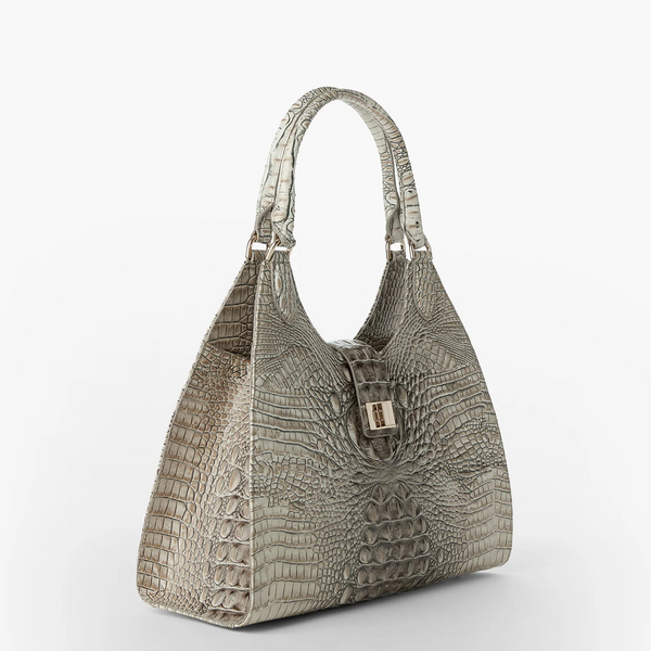 Brahmin Large Adrian Satchel - Timeless Taupe Ombré Melbourne