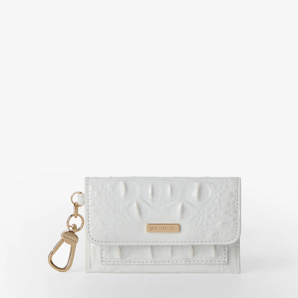 Brahmin Ricki Clip On Card Case - Sea Salt White Melbourne