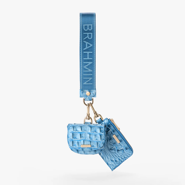 Brahmin Etta Wristlet - Aura Blue Melbourne