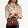 Image of Brahmin Annalise Satchel - Oxblood Melbourne