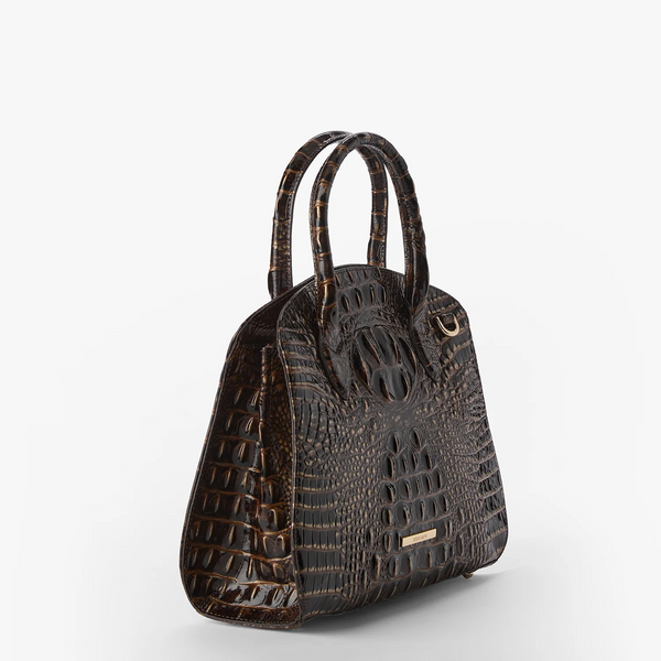 Brahmin Rosetta Satchel - Chocolate Melbourne