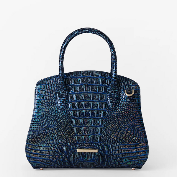 Brahmin Rosetta Satchel - Royal Blue Melbourne