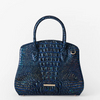 Image of Brahmin Rosetta Satchel - Royal Blue Melbourne