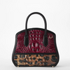 Image of Brahmin Rosetta Satchel - Cherry Lacquer Towers