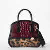 Image of Brahmin Rosetta Satchel - Cherry Lacquer Towers