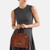 Image of Brahmin Rosetta Satchel - Cherry Lacquer Towers