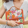 Image of Brighton French Garden Belle Flap Bag - Orange/Multicolor