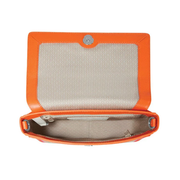 Brighton French Garden Belle Flap Bag - Orange/Multicolor