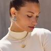 Image of Brighton Everbloom Petal Hoop Earring - Silver