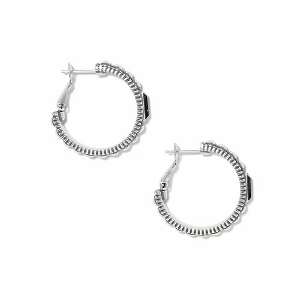 Brighton Pretty Tough Gem Hoop Earring - Silver/Black