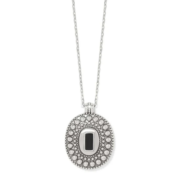 Brighton Pretty Tough Gem Necklace - Silver/Black