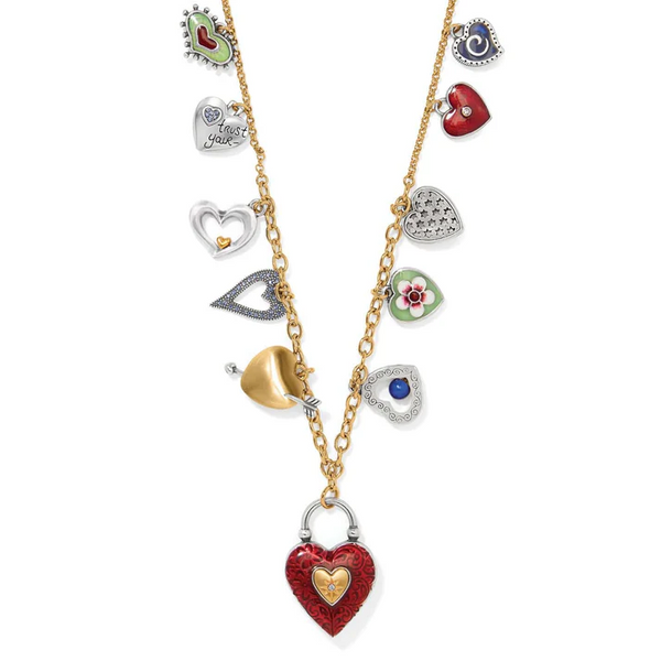 Brighton One Heart Long Charm Necklace