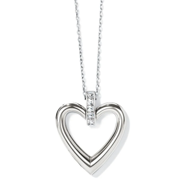 Brighton Spectrum Open Heart Crystal Detail Pendant Necklace