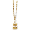 Image of Brighton Brushed Gold Dauphin Long Necklace