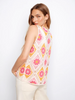 Image of Charlie B Floral Sleeveless Crochet Cotton Blend Top - Apricot