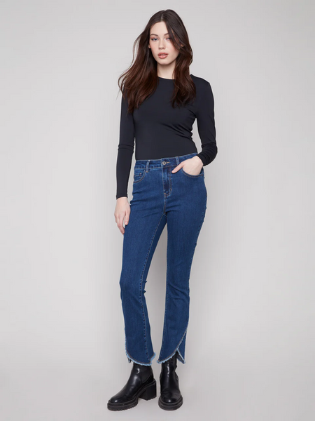Charlie B Bootcut Tulip Hem Jean - Indigo