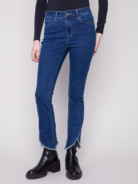 Charlie B Bootcut Tulip Hem Jean - Indigo