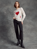 Image of Charlie B Queen of Hearts Jacquard Sweater - White