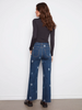 Image of Charlie B Wide Leg Embroidered Daisy Jean - Indigo