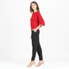 Image of Clara Sunwoo Pull-Tie Cuff Blouson Top - Red