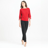 Image of Clara Sunwoo Pull-Tie Cuff Blouson Top - Red