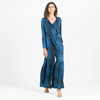 Image of Clara Sunwoo Textured Crinkle Knit 3 Piece Set - Cobalt/Black