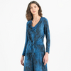 Image of Clara Sunwoo Textured Crinkle Knit 3 Piece Set - Cobalt/Black