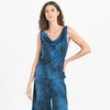 Image of Clara Sunwoo Textured Crinkle Knit 3 Piece Set - Cobalt/Black