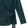 Image of Clara Sunwoo Long Sleeve Side Tie Top - Hunter Green