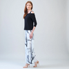 Image of Clara Sunwoo Cold Shoulder Square Neck 3/4 Sleeve Top - Black