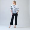 Image of Clara Sunwoo Ethereal Petals Print Tulip Cuff Top - White/Black