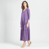 Image of Clara Sunwoo Textured Silky Knit 3 Piece Set - Plum