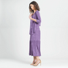 Image of Clara Sunwoo Textured Silky Knit 3 Piece Set - Plum