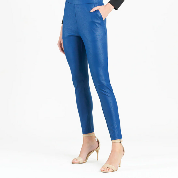 Clara Sunwoo Liquid Leather Signature Skinny Pocket Pant - Cobalt