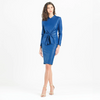 Image of Clara Sunwoo Liquid Leather Tie Front Top - Cobalt