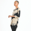 Image of Clara Sunwoo Side Vent Kerchief Hem Tunic - Safari Patch Print