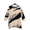 Image of Clara Sunwoo Side Vent Kerchief Hem Tunic - Safari Patch Print