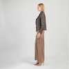 Image of Clara Sunwoo Liquid Leather Jacket - Brown