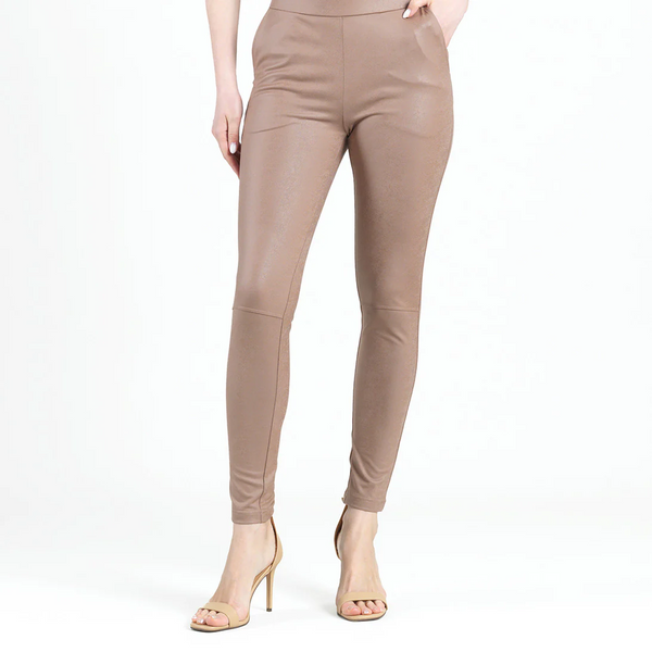 Clara Sunwoo Liquid Leather Legging - Taupe