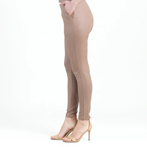 Clara Sunwoo Liquid Leather Legging - Taupe