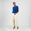 Image of Clara Sunwoo Side Tie Blouson Top - Cobalt