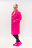 Image of Cliché Notched Lapel Patch Pocket Sweater Coat - Barbie Pink