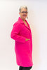 Image of Cliché Notched Lapel Patch Pocket Sweater Coat - Barbie Pink